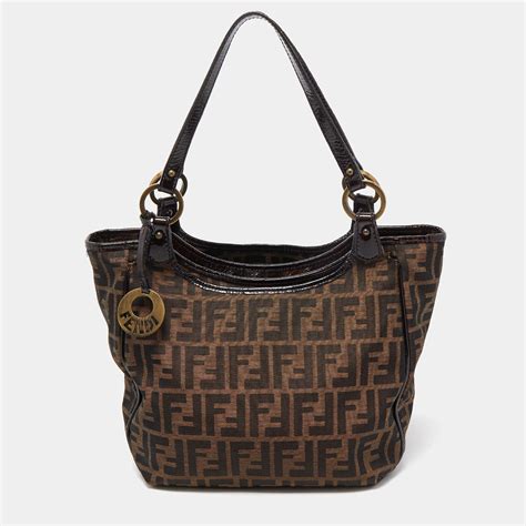 fendi zucca tote discontinued|fendi zucca shopper tote.